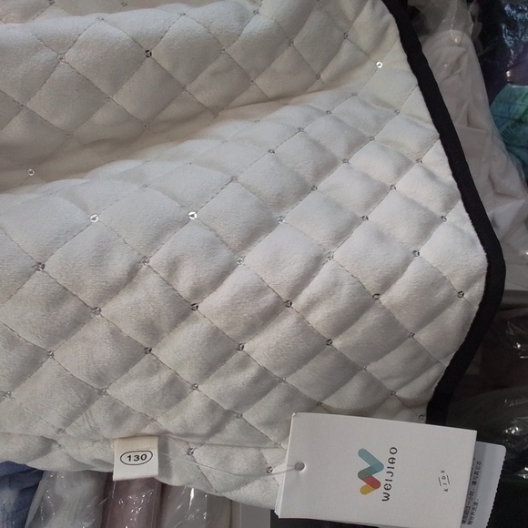 NEW Quilted Ivory Girls Coat Sz 7-8 - Picture 8 of 16